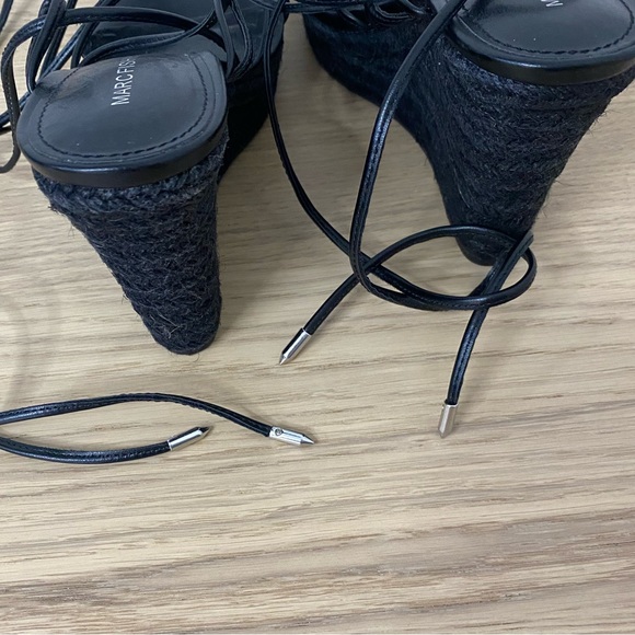 Marc Fisher Black Espadrille Wedge 1" Platform Heel size 6.5 - Picture 10 of 10